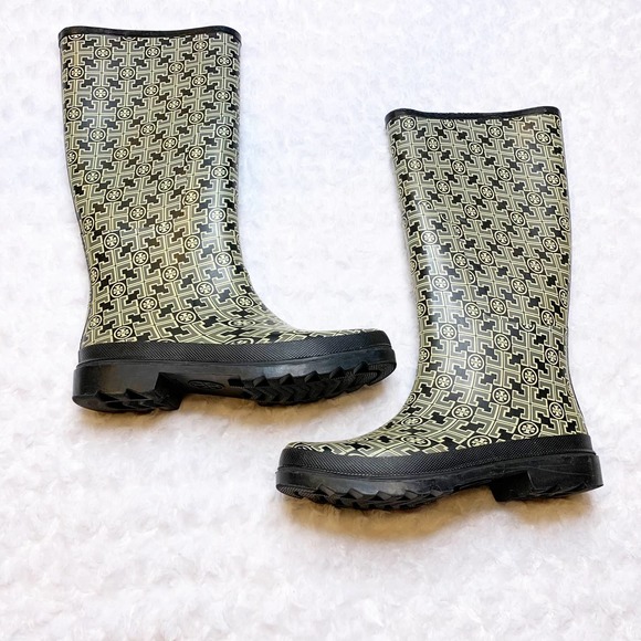 Tory Burch Shoes - Tory Burch Wellington Tall Rain Boots Size 10